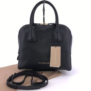 NWT Burberry London Greenwood Grainy Leather Bag